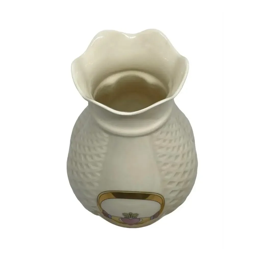 2000 Donegal Parian China Claddagh Ring Vase, Ireland